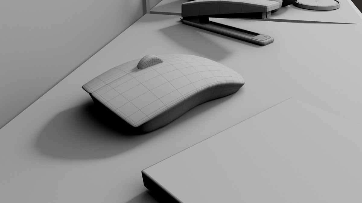 Office Desk Props Single Mat URP HDRP Textures