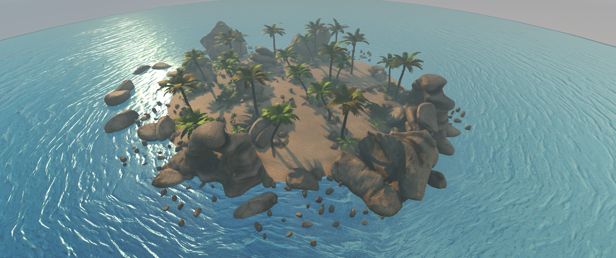 Realistic Beachfront Nature Island 4 Asset Package