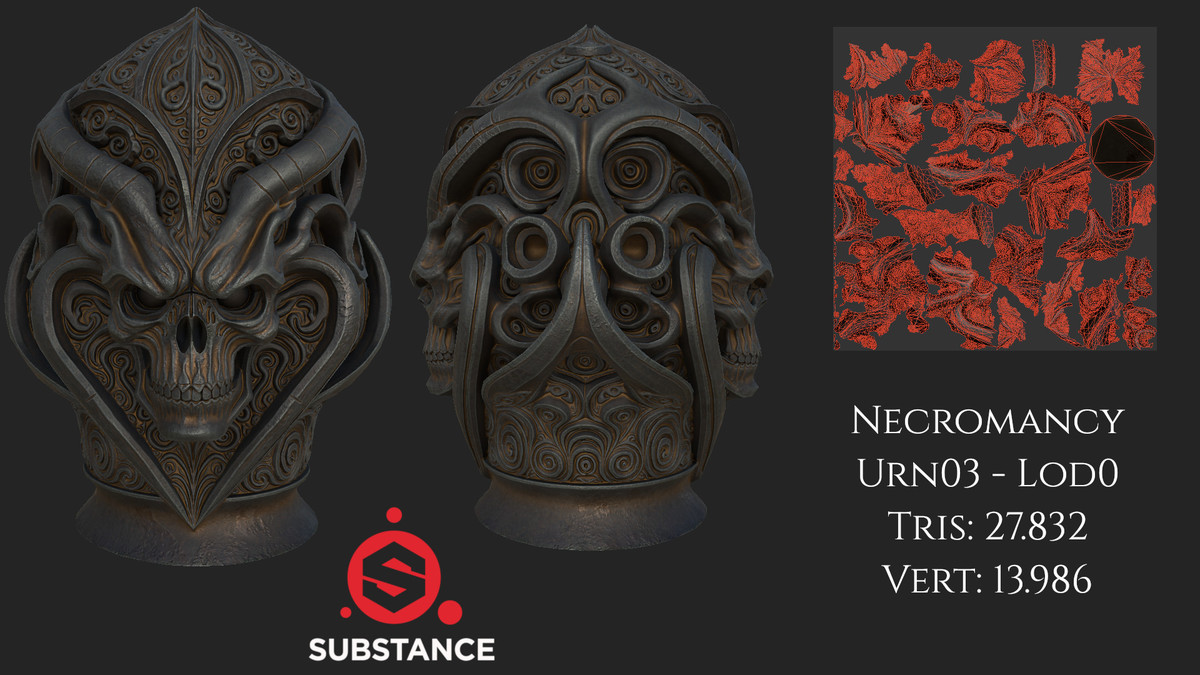 4 Necromancy Urns / Vessels / Pots
