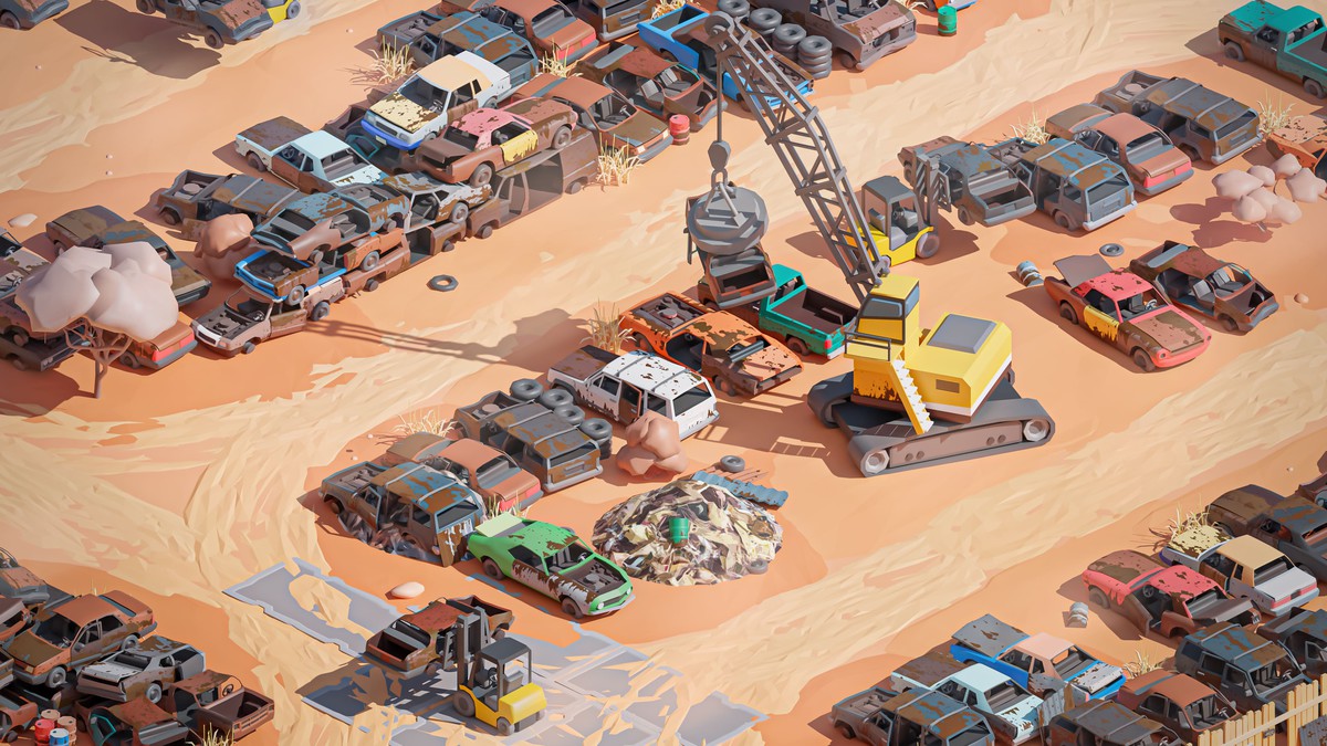 Junkyard - Low Poly 3D Models Pack