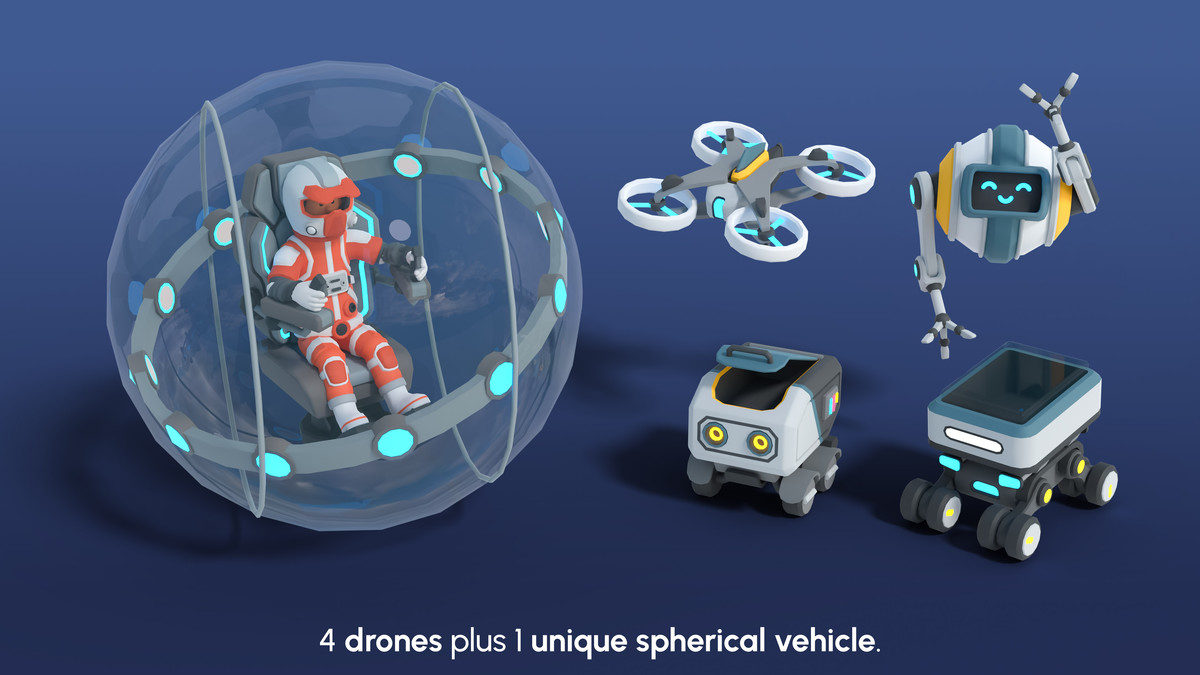 Astronaut Characters - Low Poly 3D Models Pack