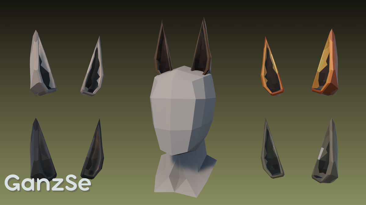 GanzSe Animal Ears - Fantasy Low Poly Pack