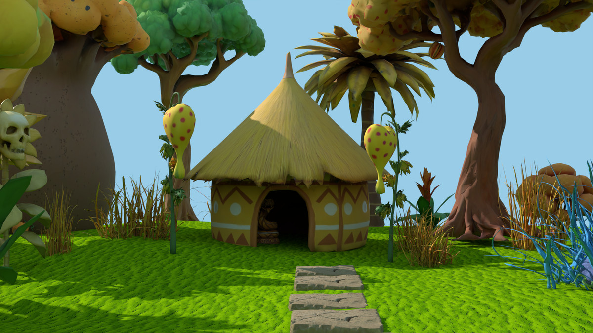 Tropical Tiki Jungle Deluxe Stylized Low Poly Modular Model Pack