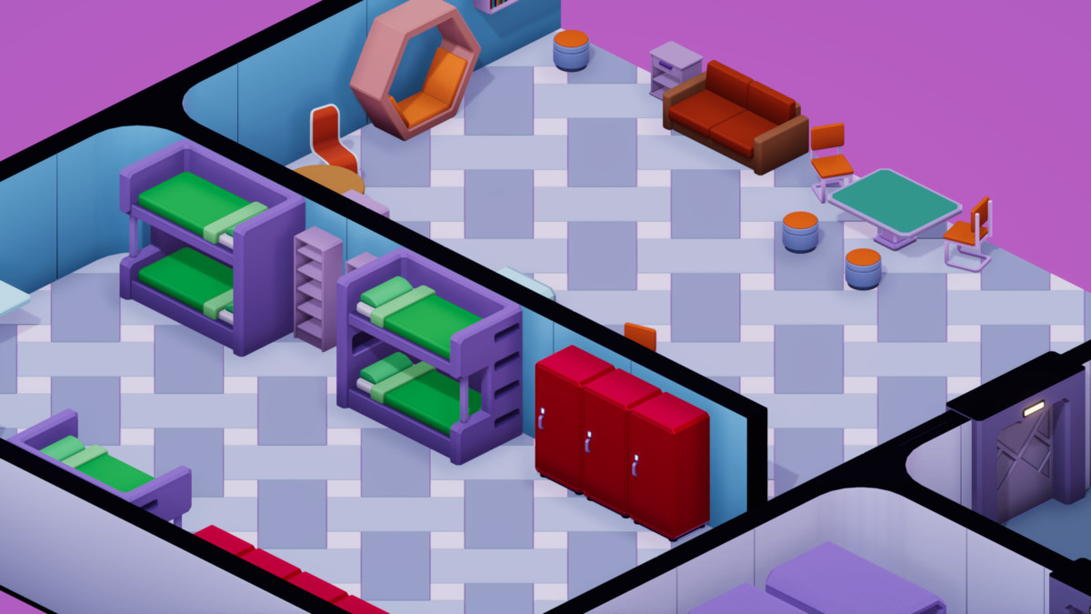 Sci-Fi Living Quarters - Low-Poly Asset Pack 01