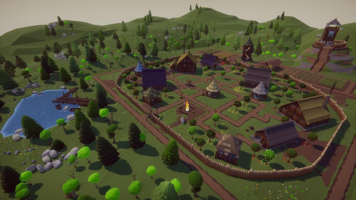 Low Poly Modular Medieval Village - Mini World Studio