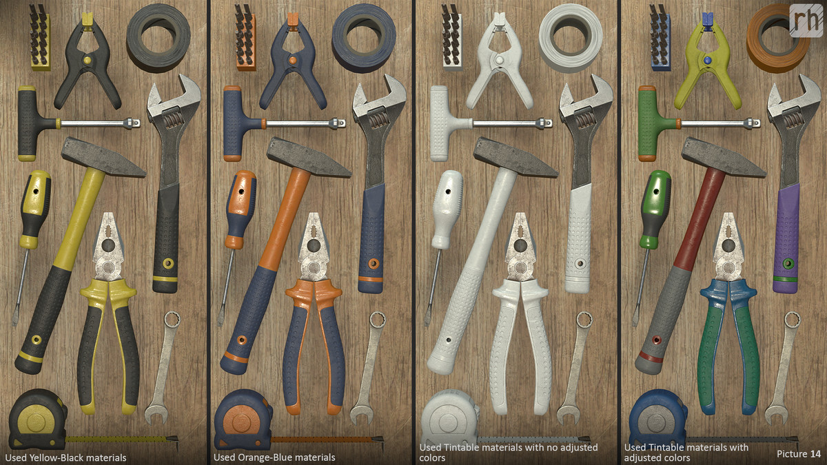 Workbench Hand Tools PBR Game-Ready Vol. 1