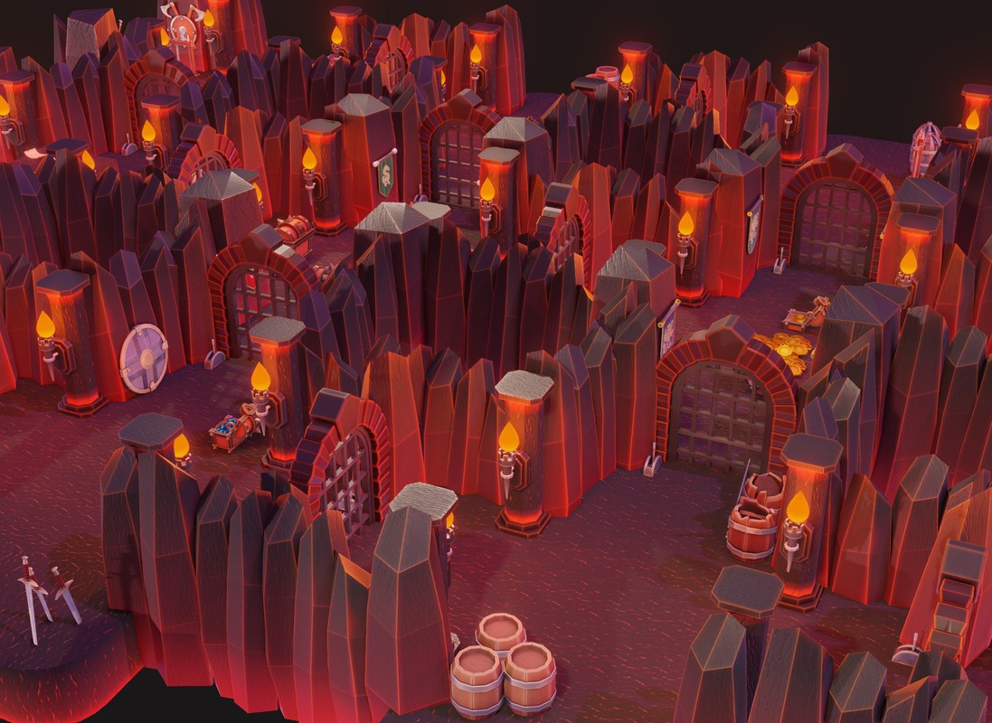 Complete Fantasy Dungeon Creator – Modular 3D Assets + Props + Ambience + SFX