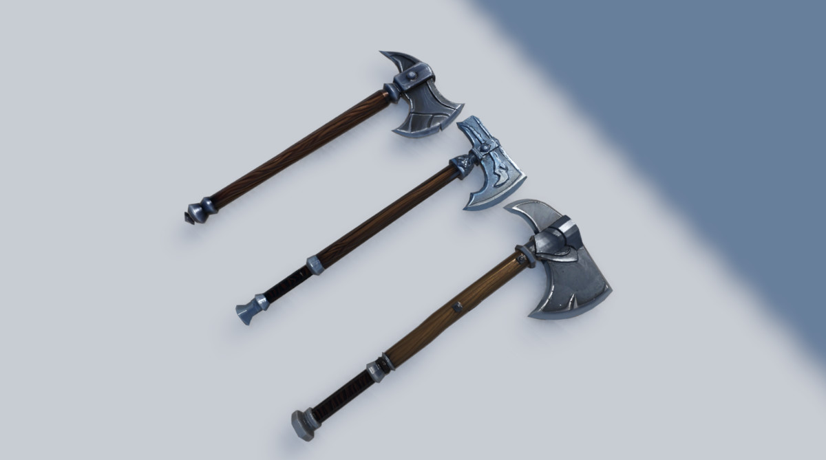 Low Poly Styled Axes-1