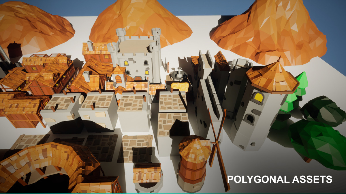 Low poly Medieval City