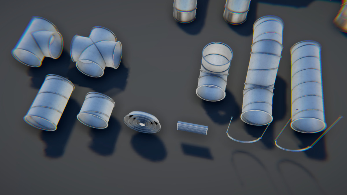 Modular Industrial Air Duct System