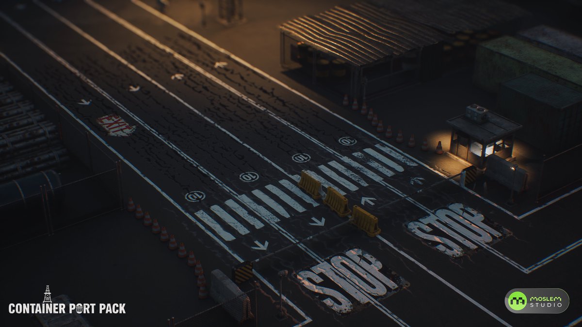 Realistic Modular Container Port Environment