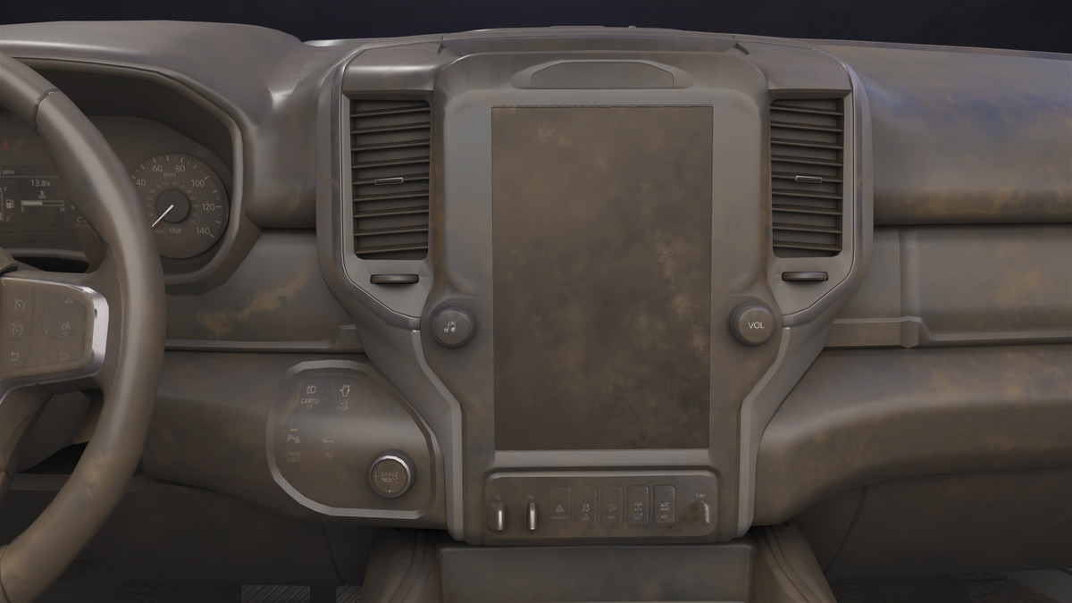 Pickup Truck 03 Blue Dusty URP HDRP Textures