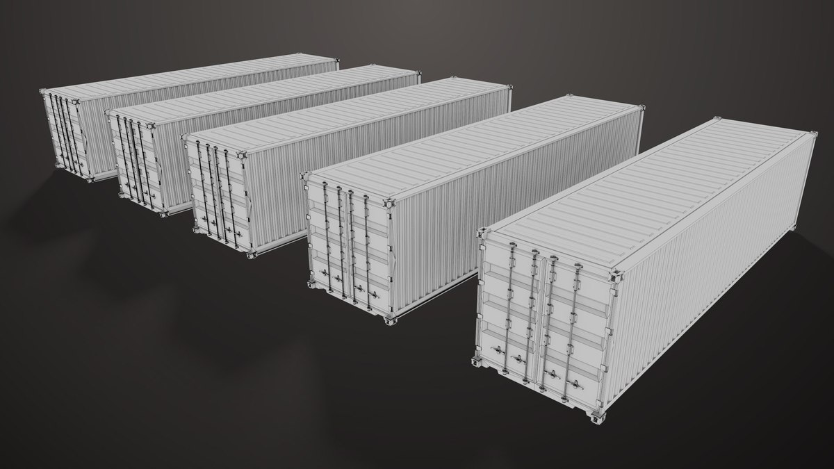 Old Dusty 5 Cargo Container Single Mat URP HDRP Textures