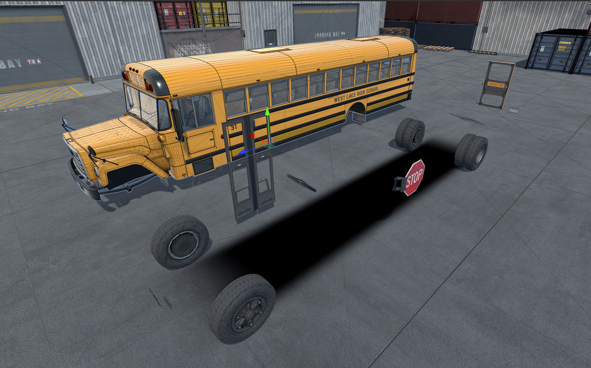 80s generic american school bus