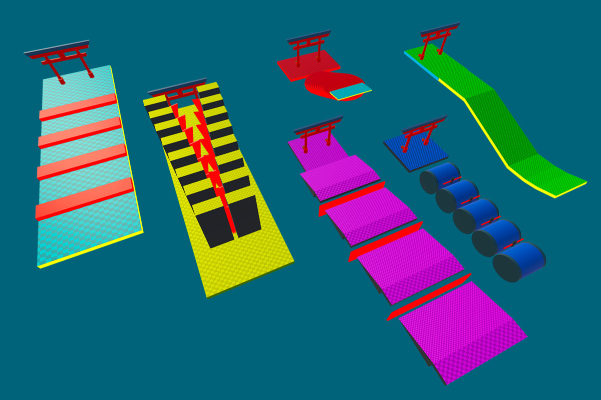 Obby Ninja Run Game Level Pack