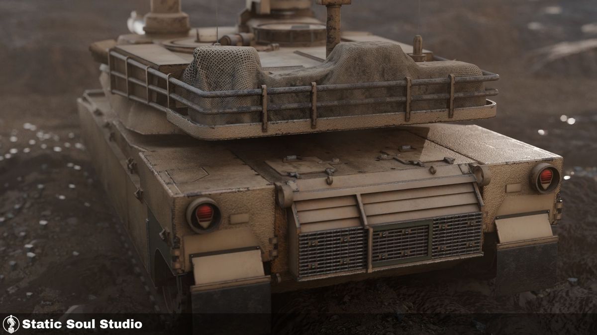 M1A2 Abrams Battle Tank Pack ( 8 Skin Design , Customizable Pieces , Optimized )
