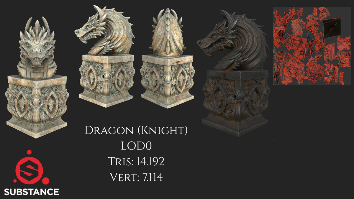 Dark Fantasy Chess Set / Statue Set