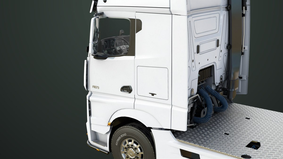 Heavy Truck Chassis 03 With Interior URP HDRP Textures