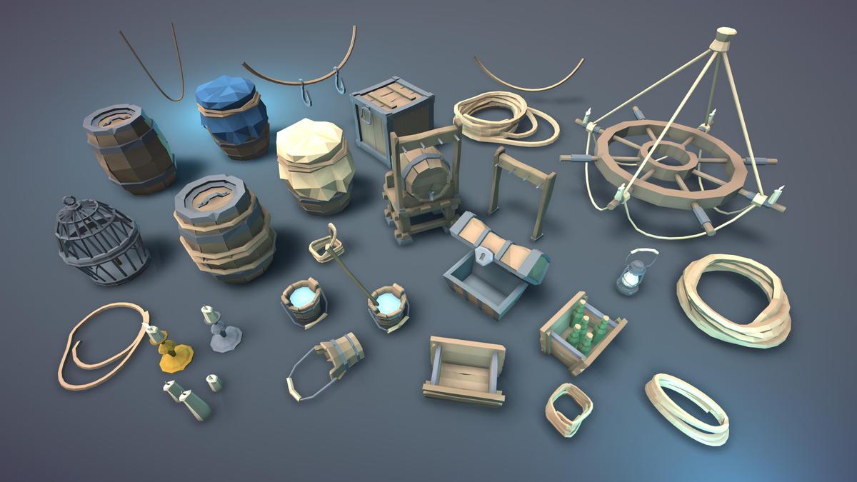 STYLIZED Fantasy Fisherman's Shack - Low Poly 3D Pack