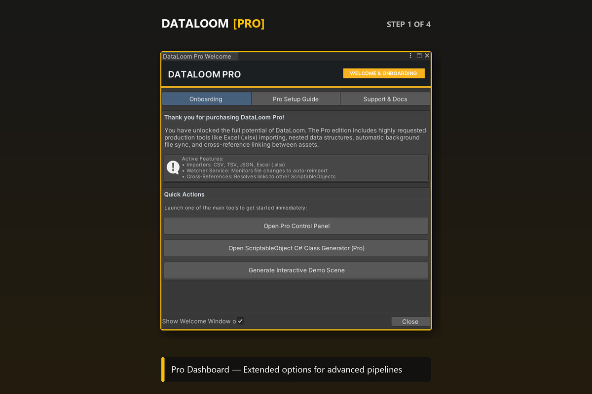 DataLoom Pro - Excel, JSON, CSV to ScriptableObject Database Importer