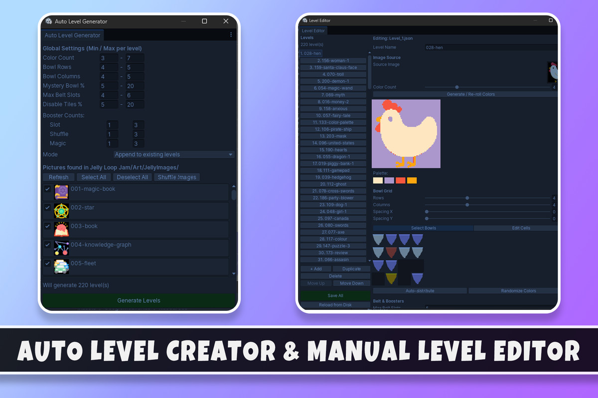Jelly Loop Jam | Sorting Puzzle Template + Editor