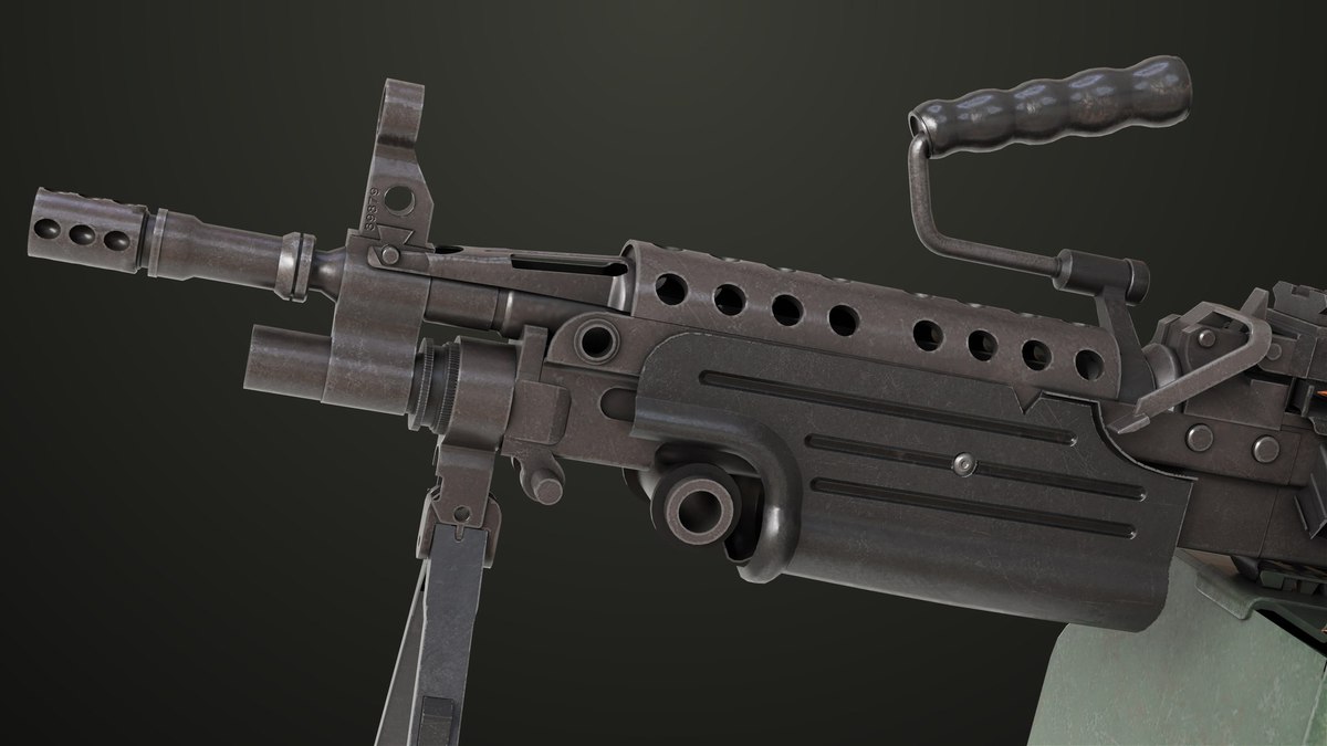 Machine Gun 12 URP HDRP Textures