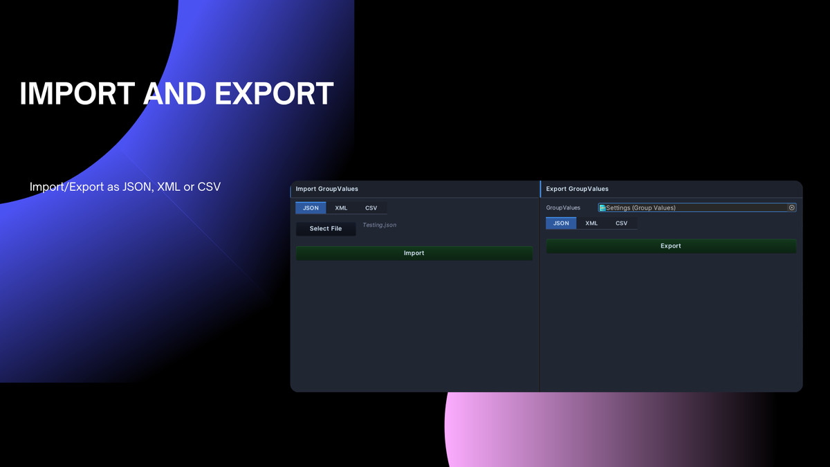 Group Values Load System