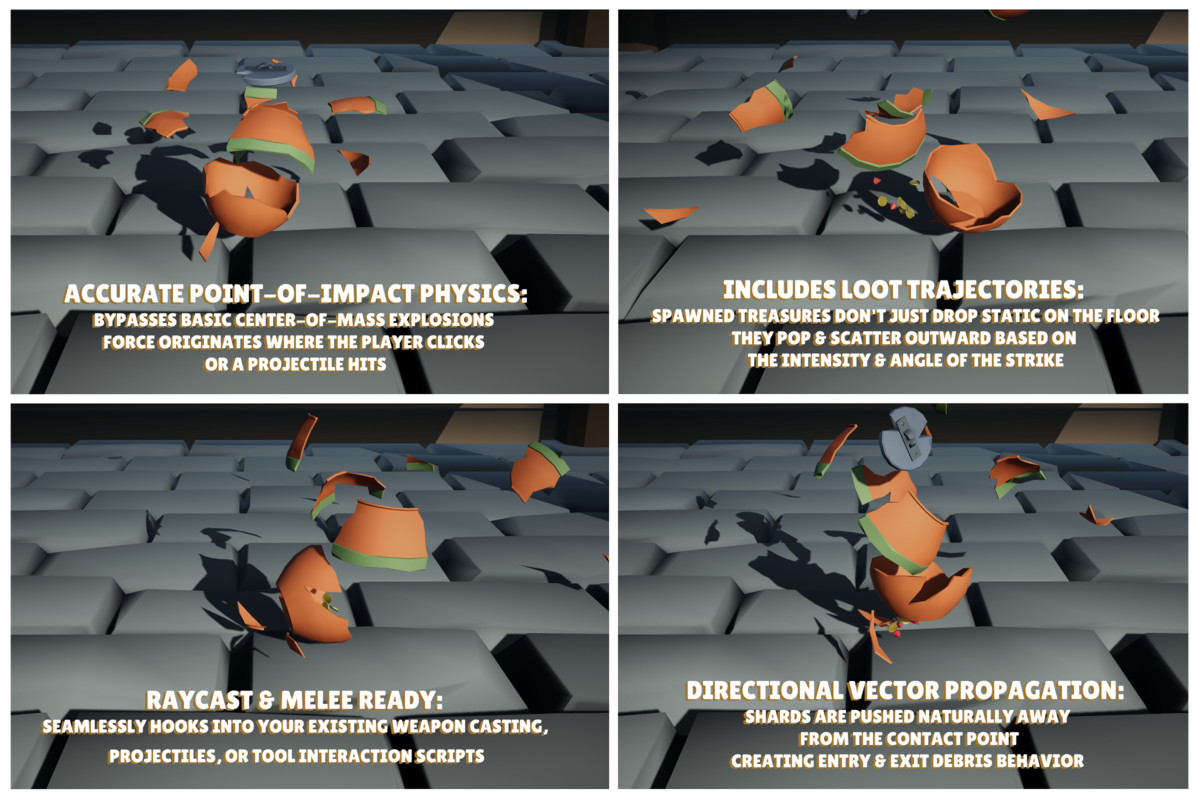 Stylized Interactive Prop System: Break, Open & Loot