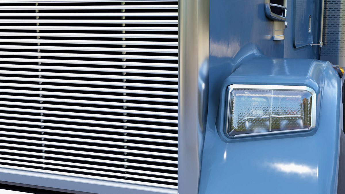 Heavy Truck Chassis 07 Cyan and Grey URP HDRP Textures