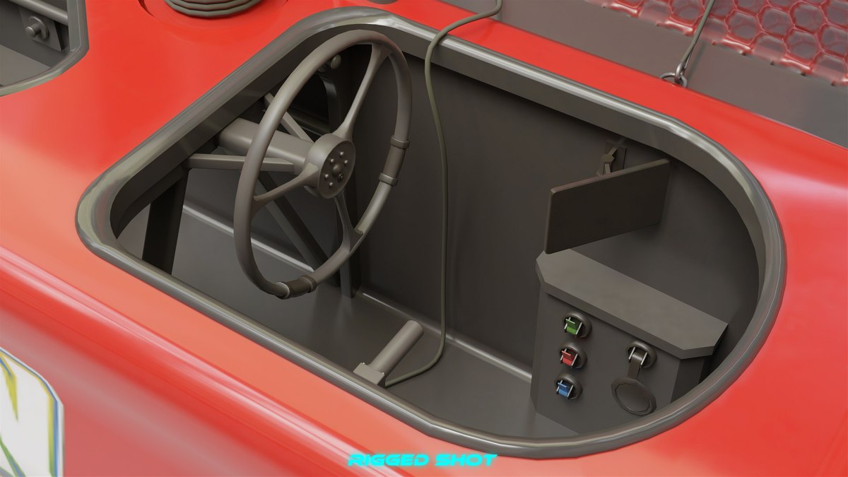 Yacht Hydrofoil Sailing Boat 02 Black URP HDRP Textures