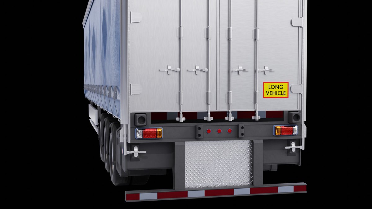 Curtainsider Semi Trailer URP HDRP Textures