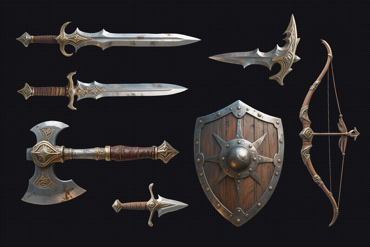 Viking Pirate Style Weapon Icons