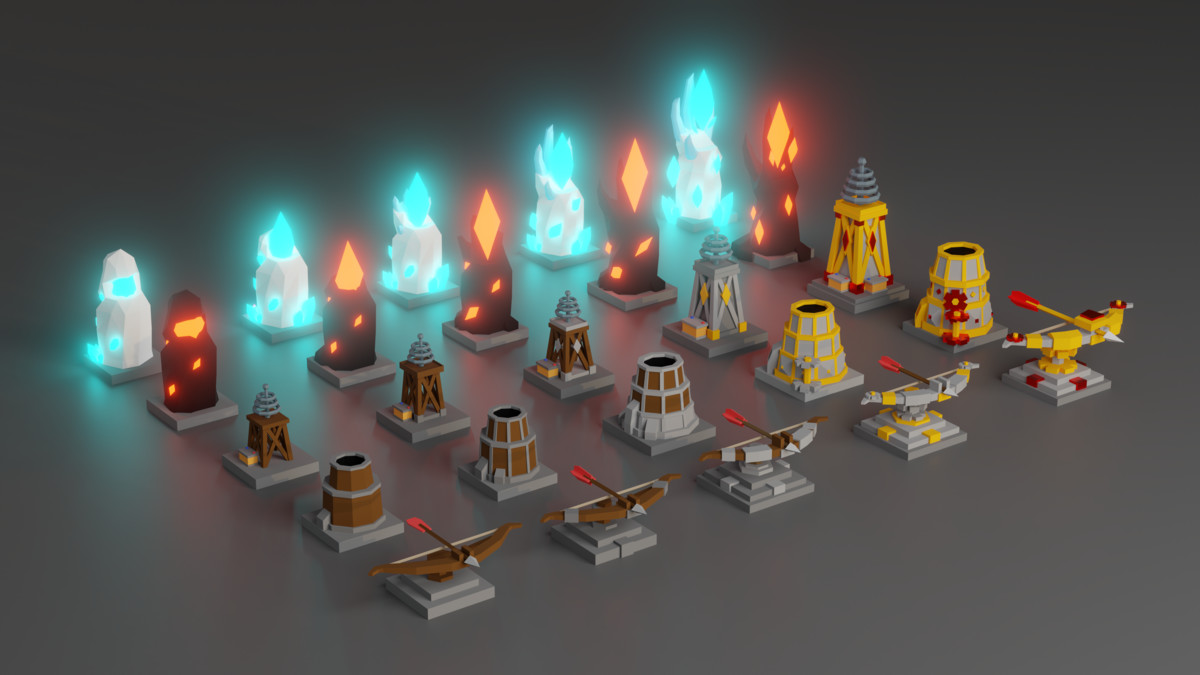 Low Poly Tower Defence Pack by Soldium