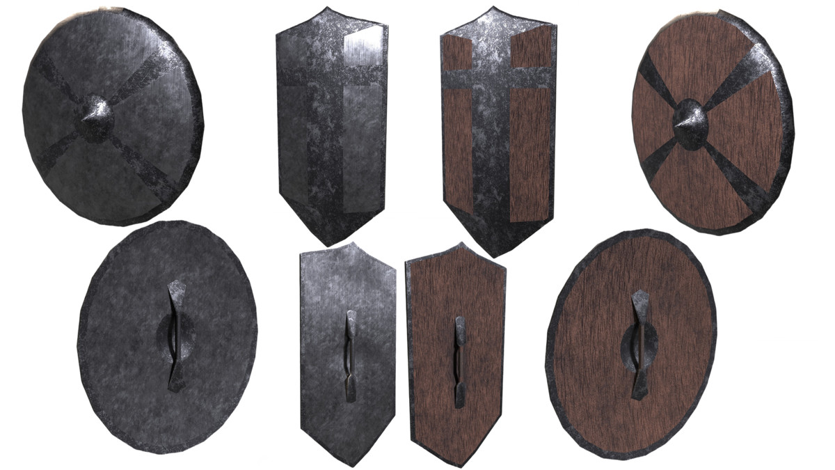 Modular Melee Swords & Shields Pack | Low Poly Stylized Procedural Weapon Pack