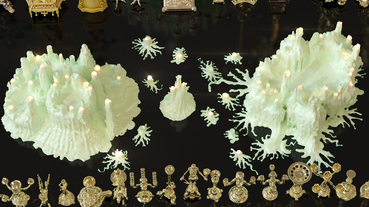 Ornate Candles, CandleHolders, and Wax Sculptures - 133 Models Set
