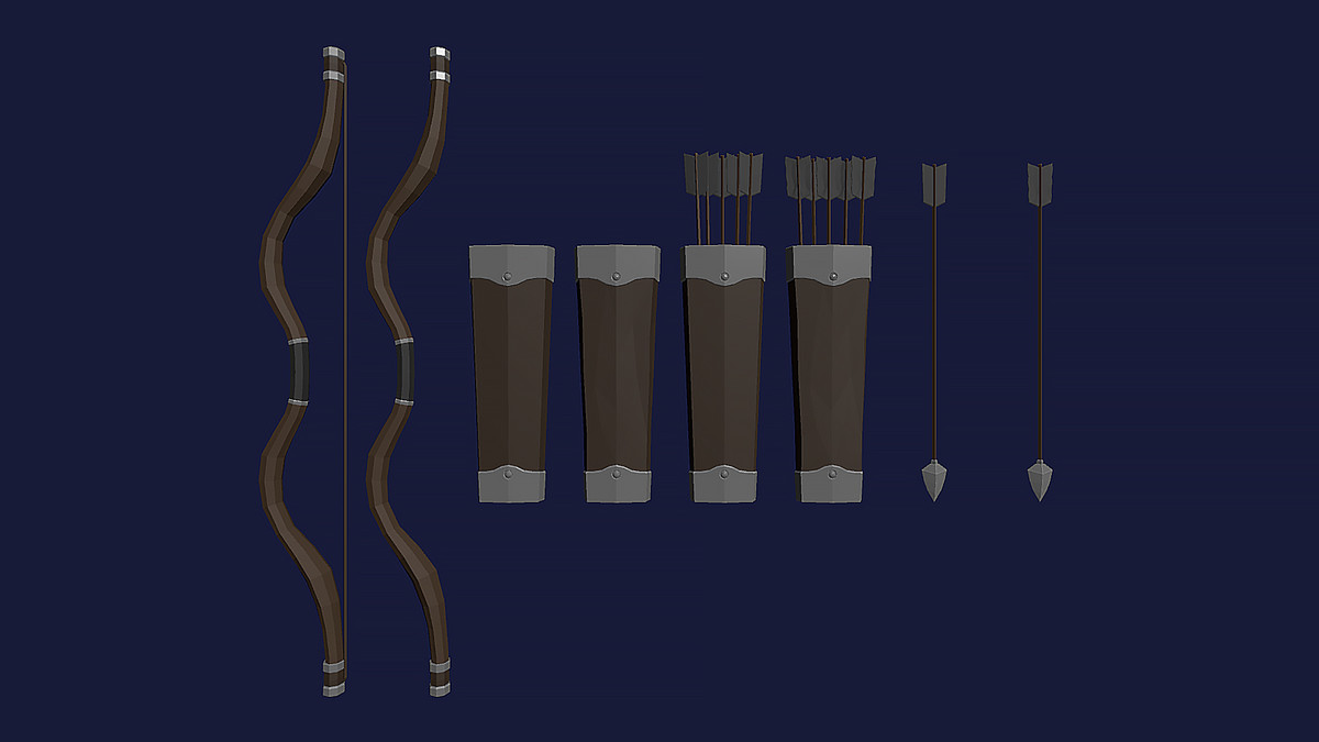 Low Poly Style Weapons Part 1