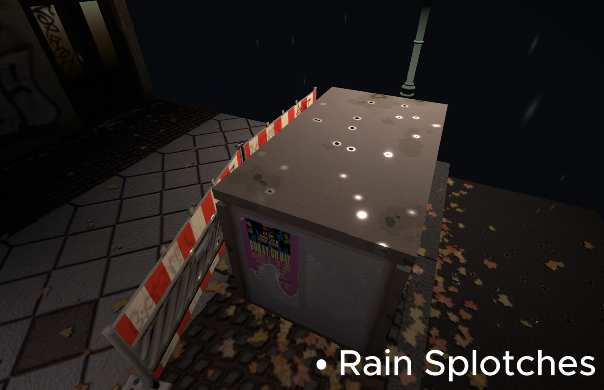 Dynamic Rain & Wetness System: Rivulets, Ripples, Interaction [URP]
