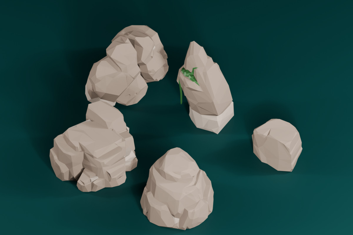 Low Poly Rocks & Cliffs Pack
