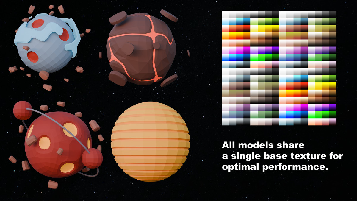 Low Poly Planets by Ake