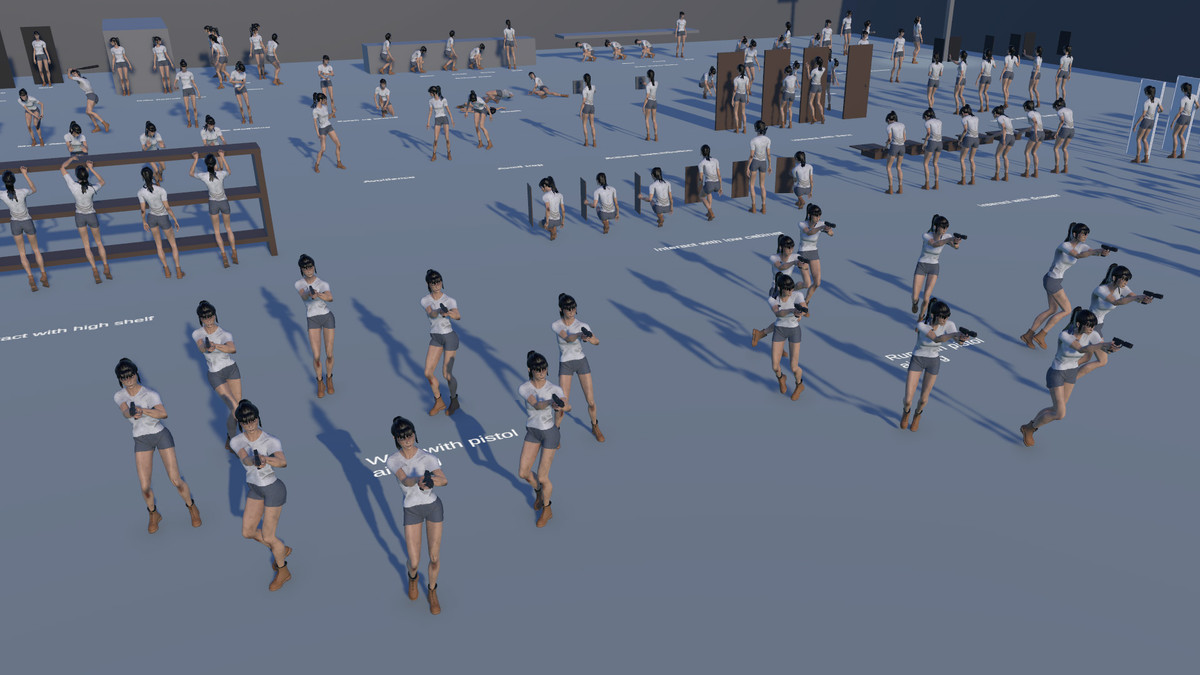 Female Horror Survivor Animations