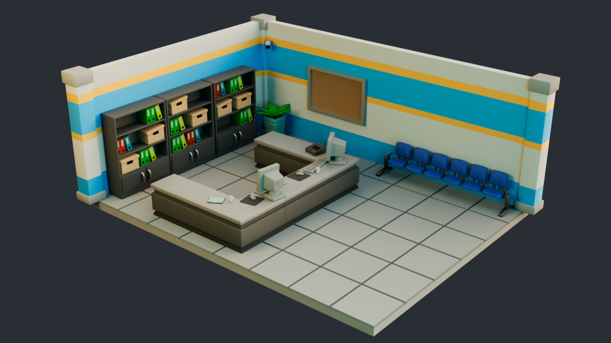 Low Poly Police Station - Thinkix Studios