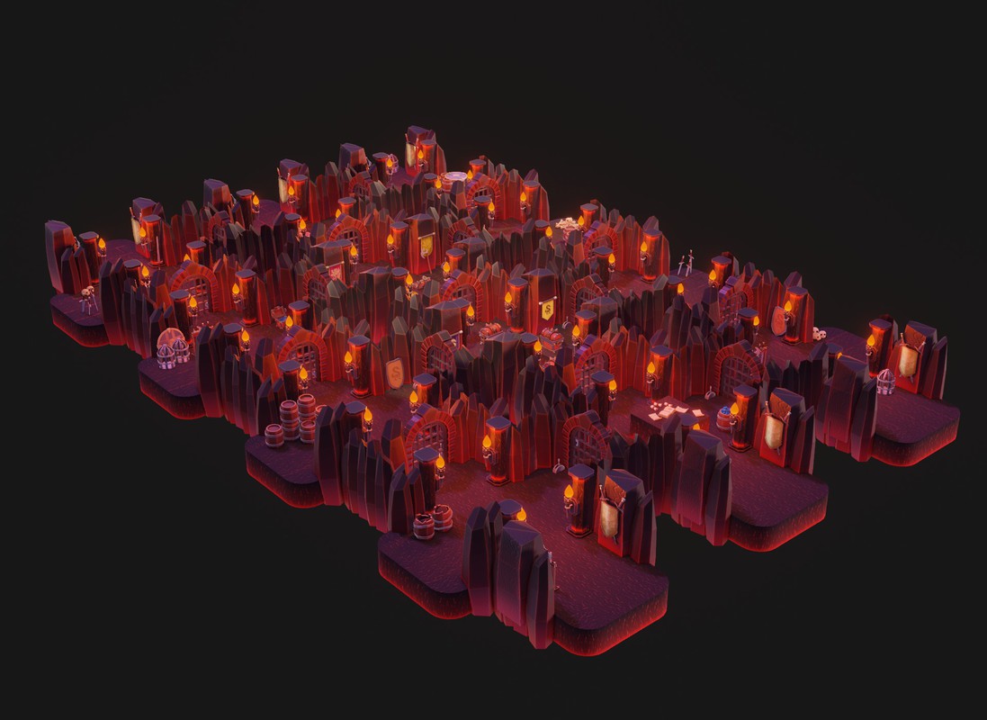Complete Fantasy Dungeon Creator – Modular 3D Assets + Props + Ambience + SFX