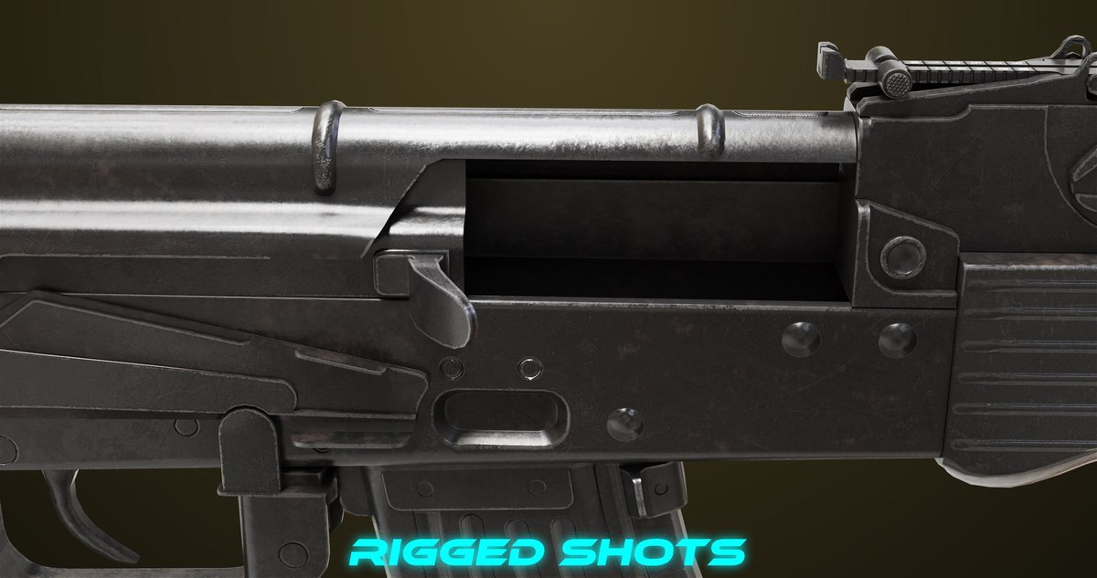 Light Machine Gun 10 Black URP HDRP Textures