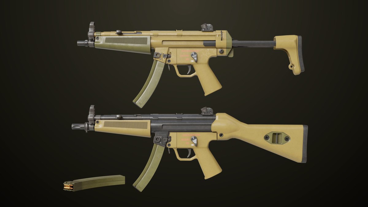 Two Machine Gun 15 Sandal Single Mat URP HDRP Textures