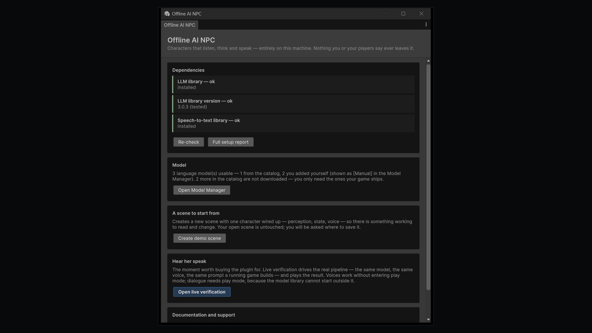 Offline AI NPC