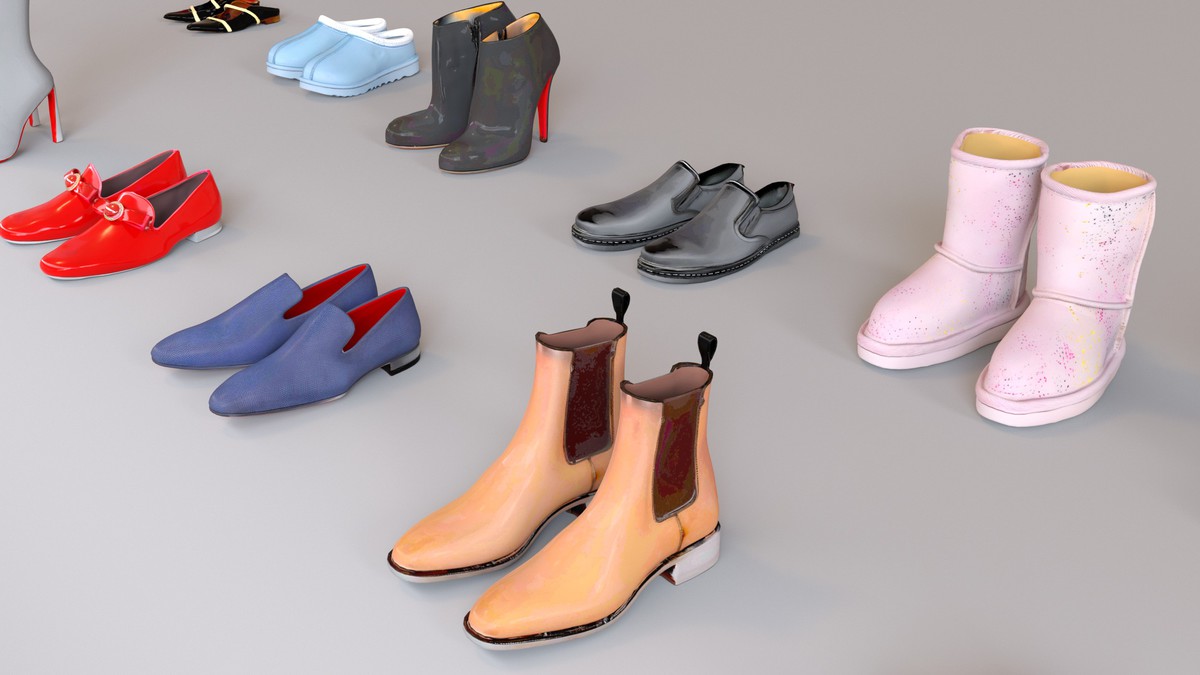 Ultimate Shoe Pack (72 Footwear Low-poly 3D models)