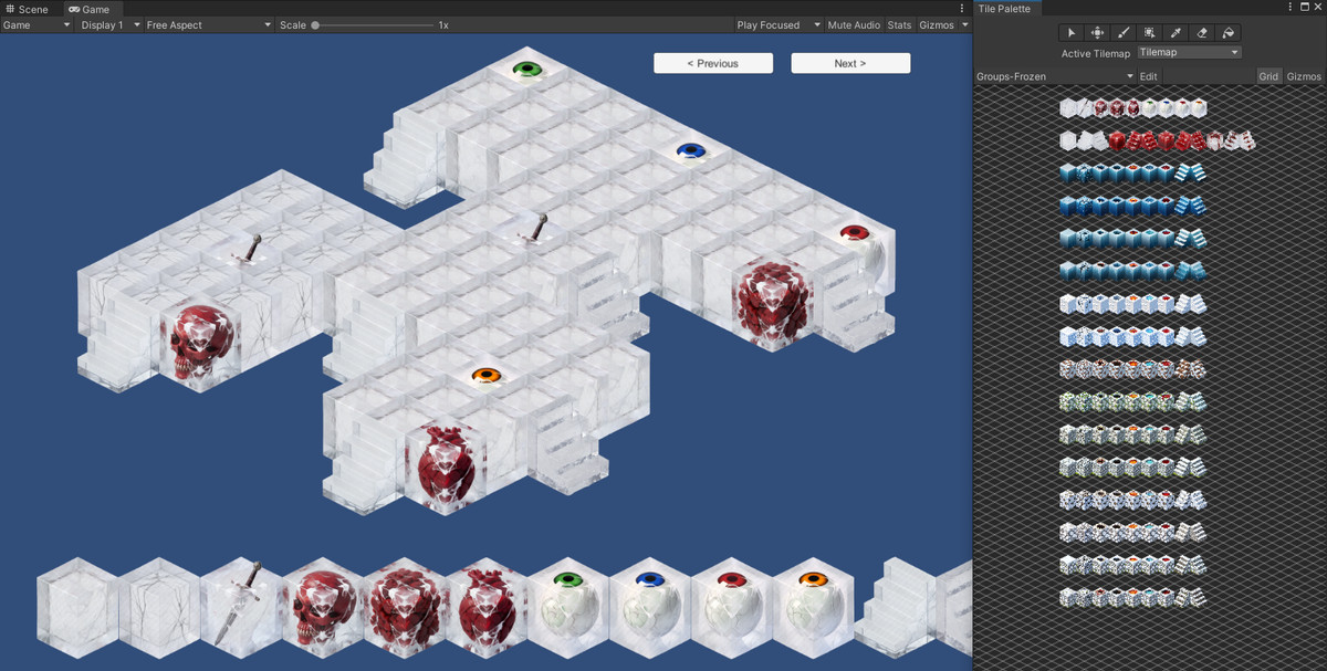 2D Isometric Modular Tileset – Desert & Frozen