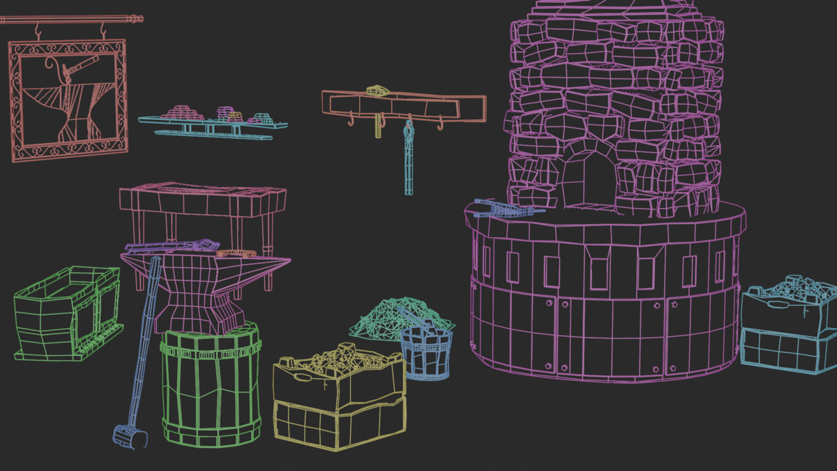 Stylized Stylized Blacksmith Props Pack