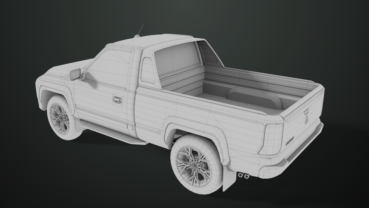 Pickup Truck01 Orange URP HDRP Textures