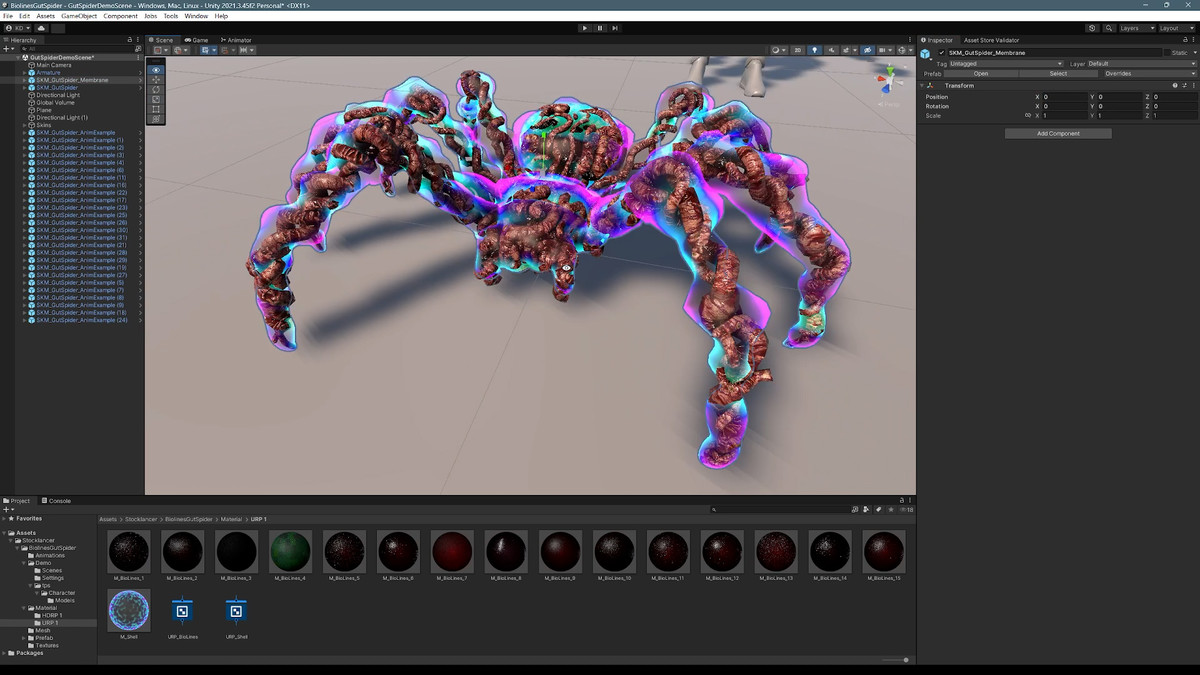 Biolines Gut Spider: A monster arachnid character for horror and fantasy games